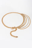 Rhinestone Decor Metal Chain Belt 