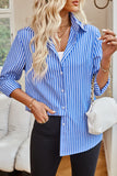 Lovelet Striped Button Up Long Sleeve Shirt 