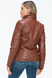Snobbish Pocketed Zip Up Turtleneck Puffer Jacket 