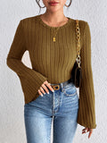 Honey Round Neck Flare Sleeve T-Shirt 