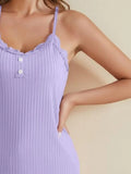 Ribbed Scoop Neck Top and Shorts Lounge Set Lingerie & Nightwear