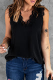 Eyelash Lace V-Neck Tank Top 