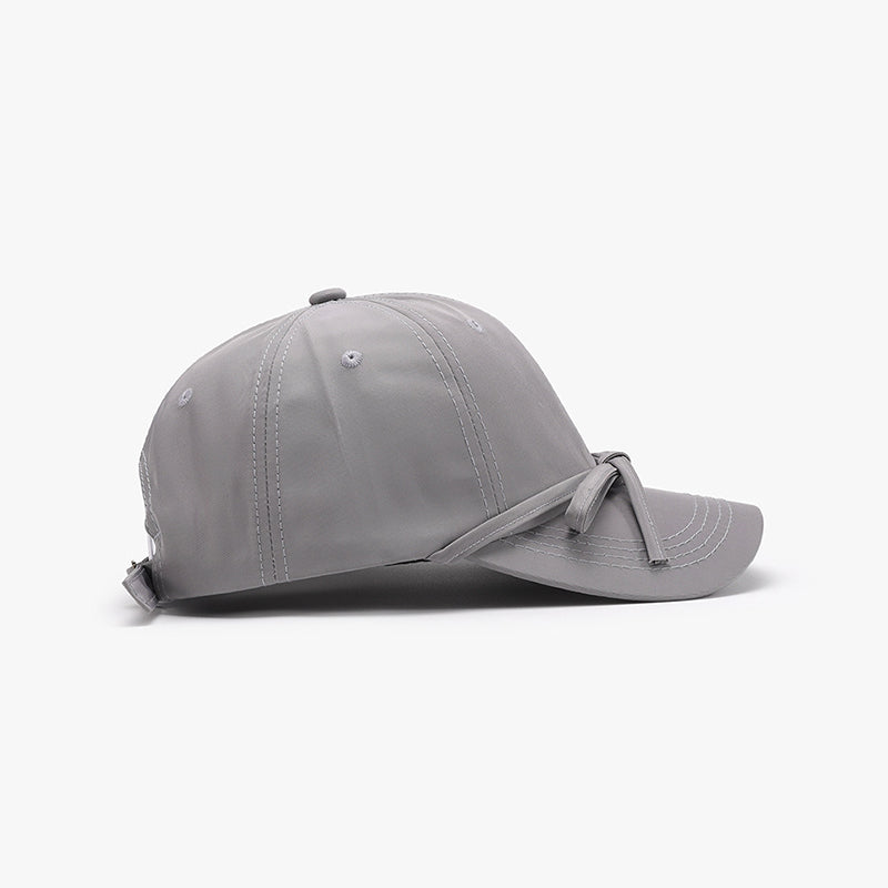 Tied Bow Cotton Baseball Cap 