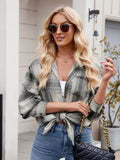 Mandy Plaid Collared Neck Long Sleeve Shirt 