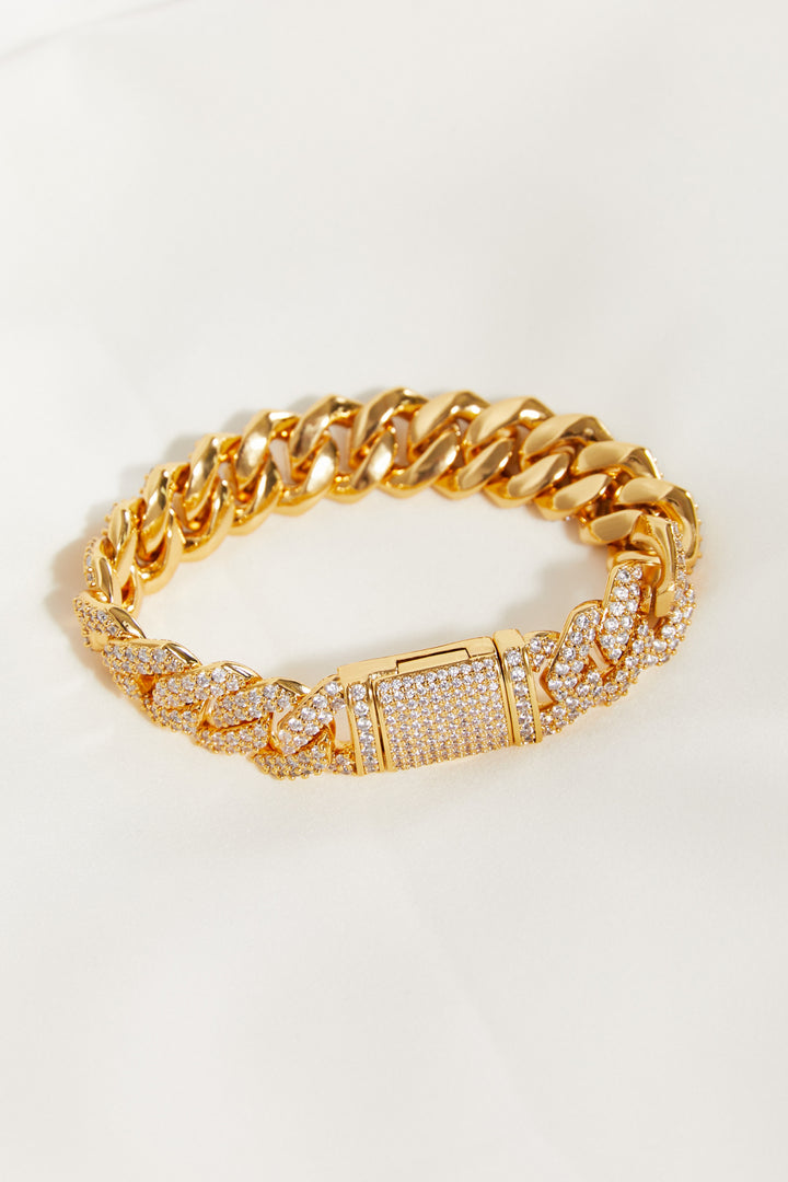 Alloy Inlaid Zircon Bracelet 
