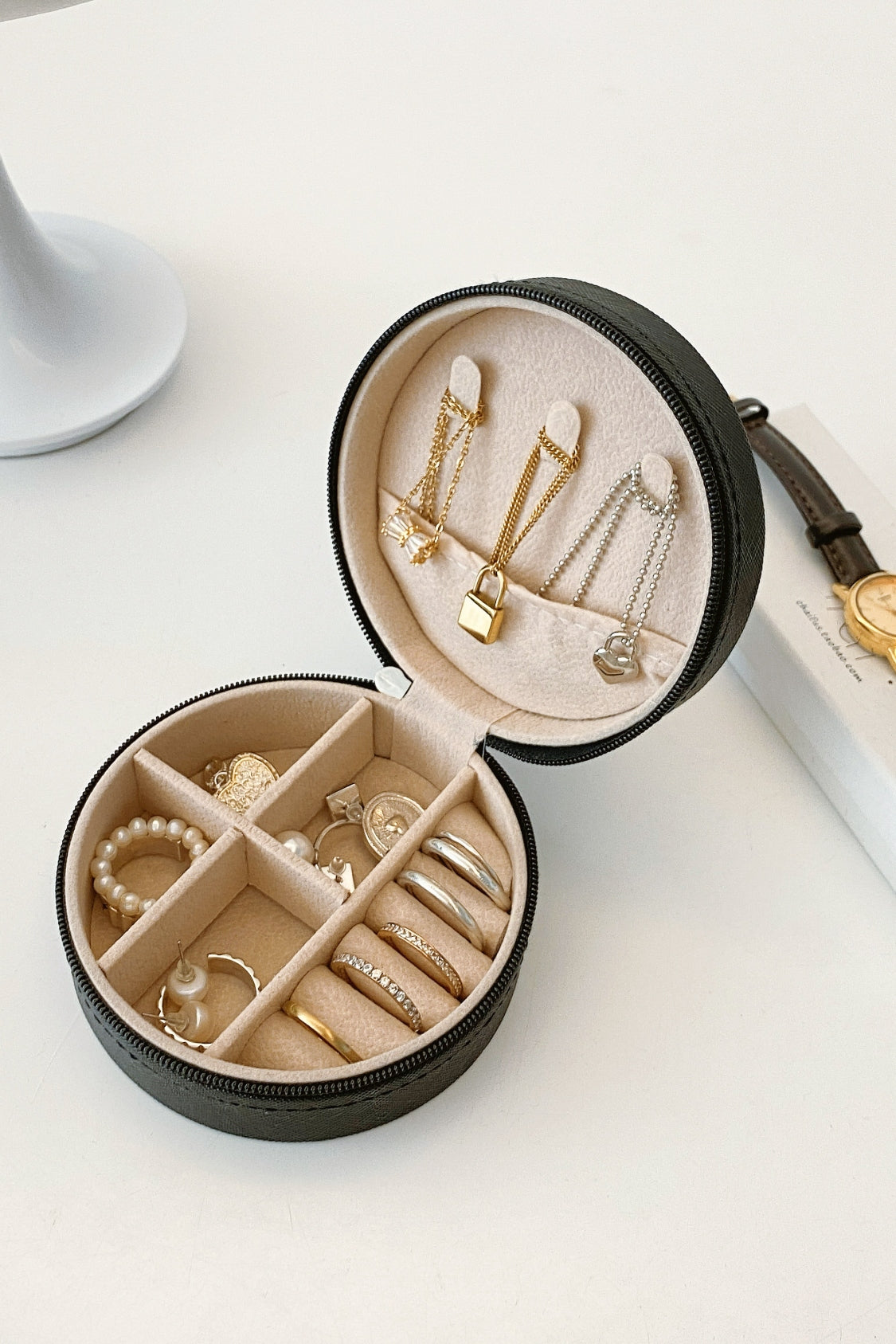 PU Leather Jewelry Storage Box 