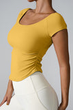 Round Neck Short Sleeve Active T-Shirt 