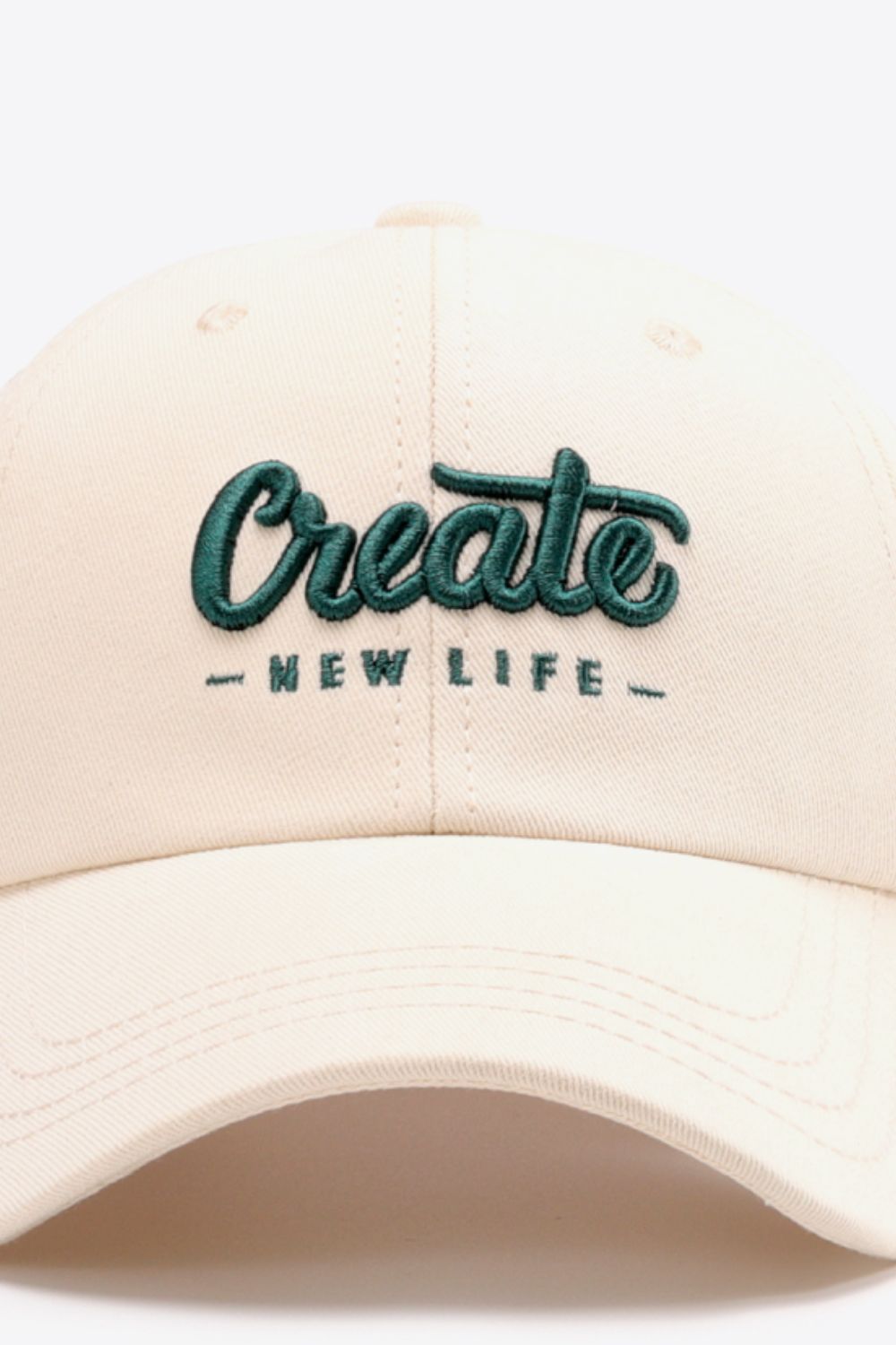 CREATE NEW LIFE Adjustable Cotton Baseball Cap 