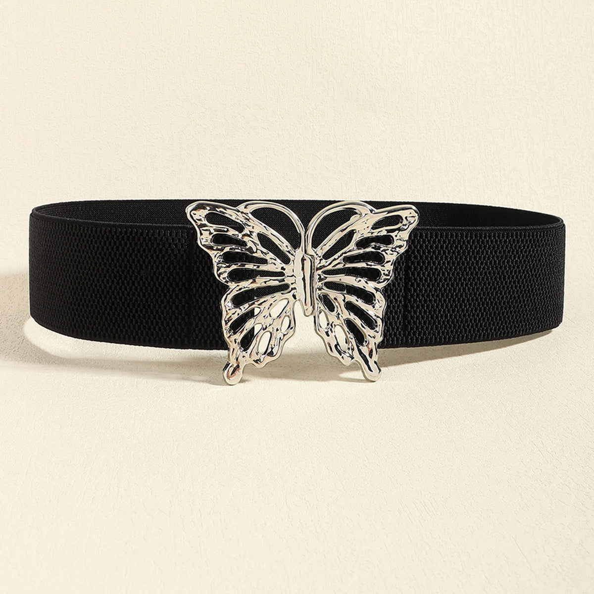Butterfly Alloy Buckle Elastic Belt 