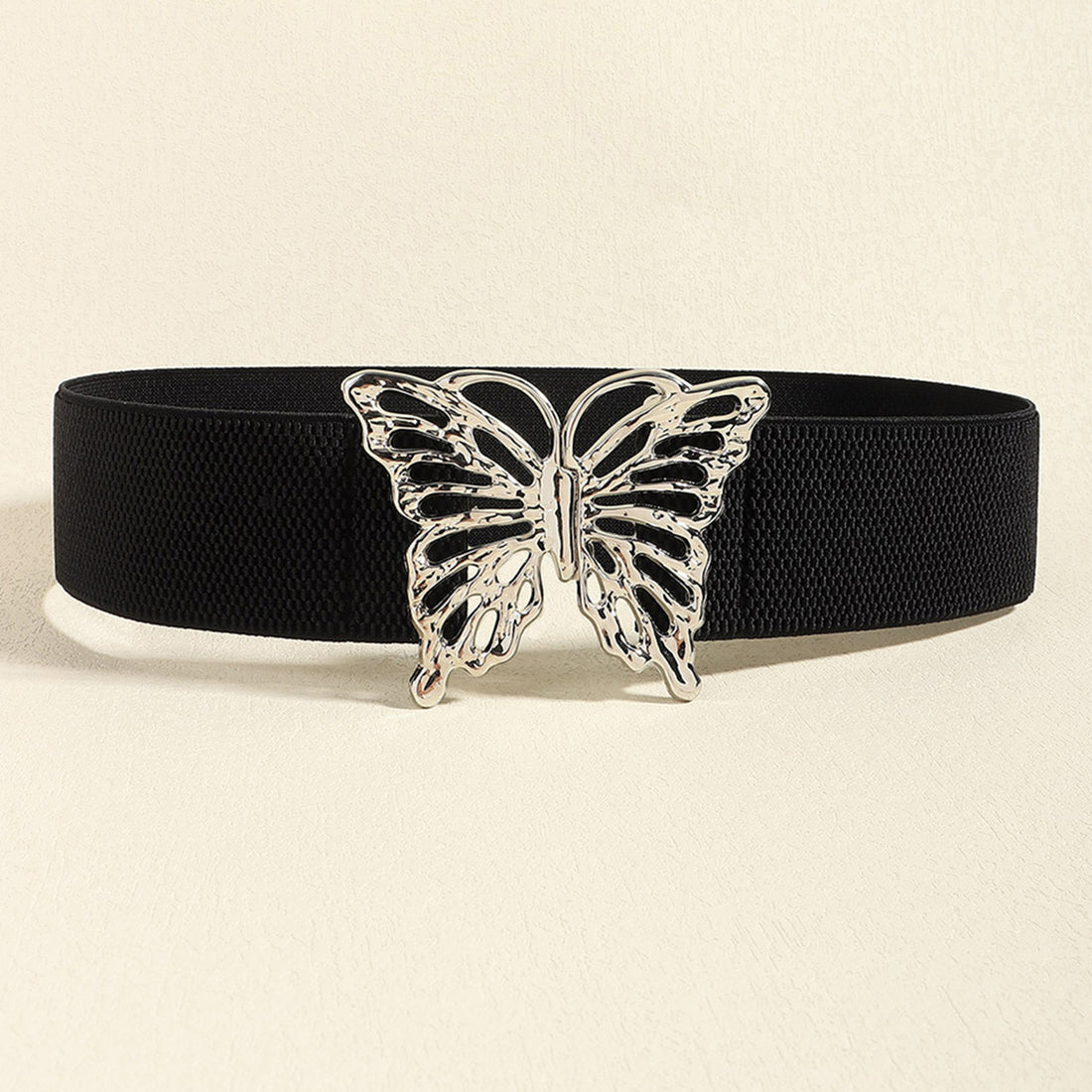 Butterfly Alloy Buckle Elastic Belt 