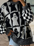 Ghost Dropped Shoulder Long Sleeve Sweater 