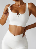 Basic Bae Ribbed Square Neck Cropped Active Tank 