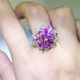 10 Carat Moissanite Zircon 925 Sterling Silver Ring 