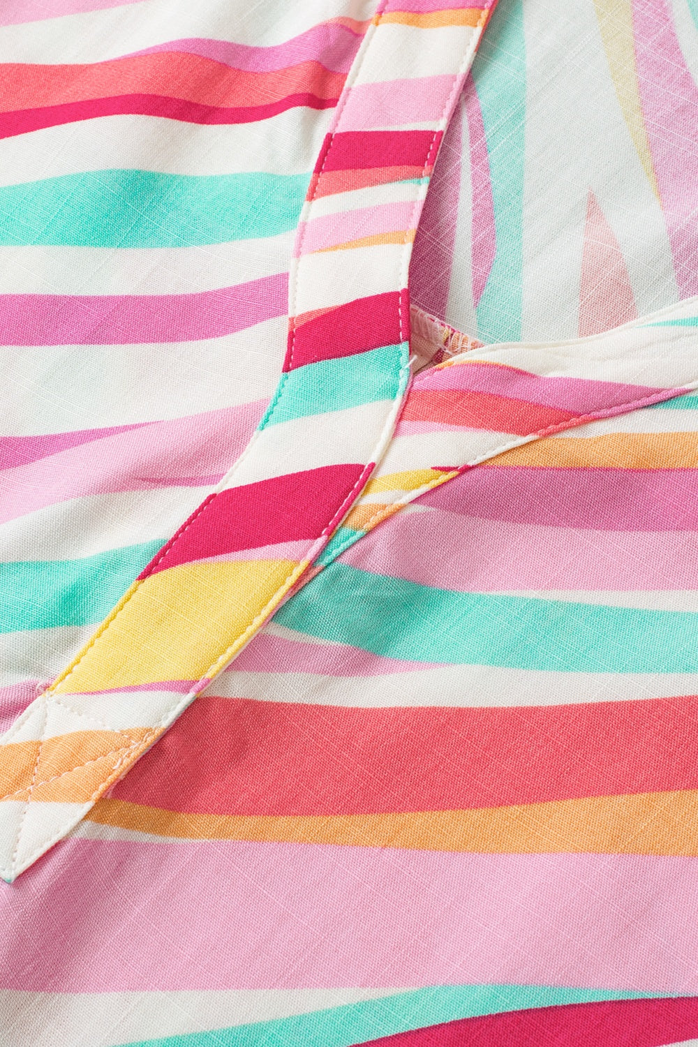 Plus Size Printed Notched Short Sleeve Blouse 