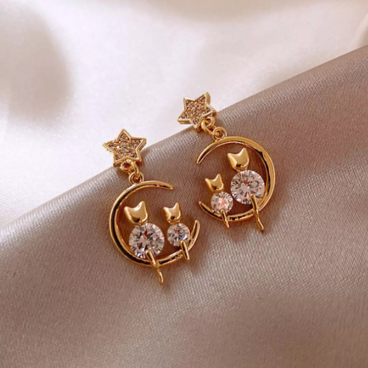 18K Gold-Plated Dangle Earrings 
