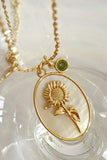 Flower Shell Pendant Copper Necklace 