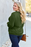 Basic Bae Full Size V-Neck Lantern Sleeve Top 