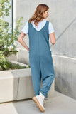Double Take Full Size Sleeveless Straight Jumpsuit 