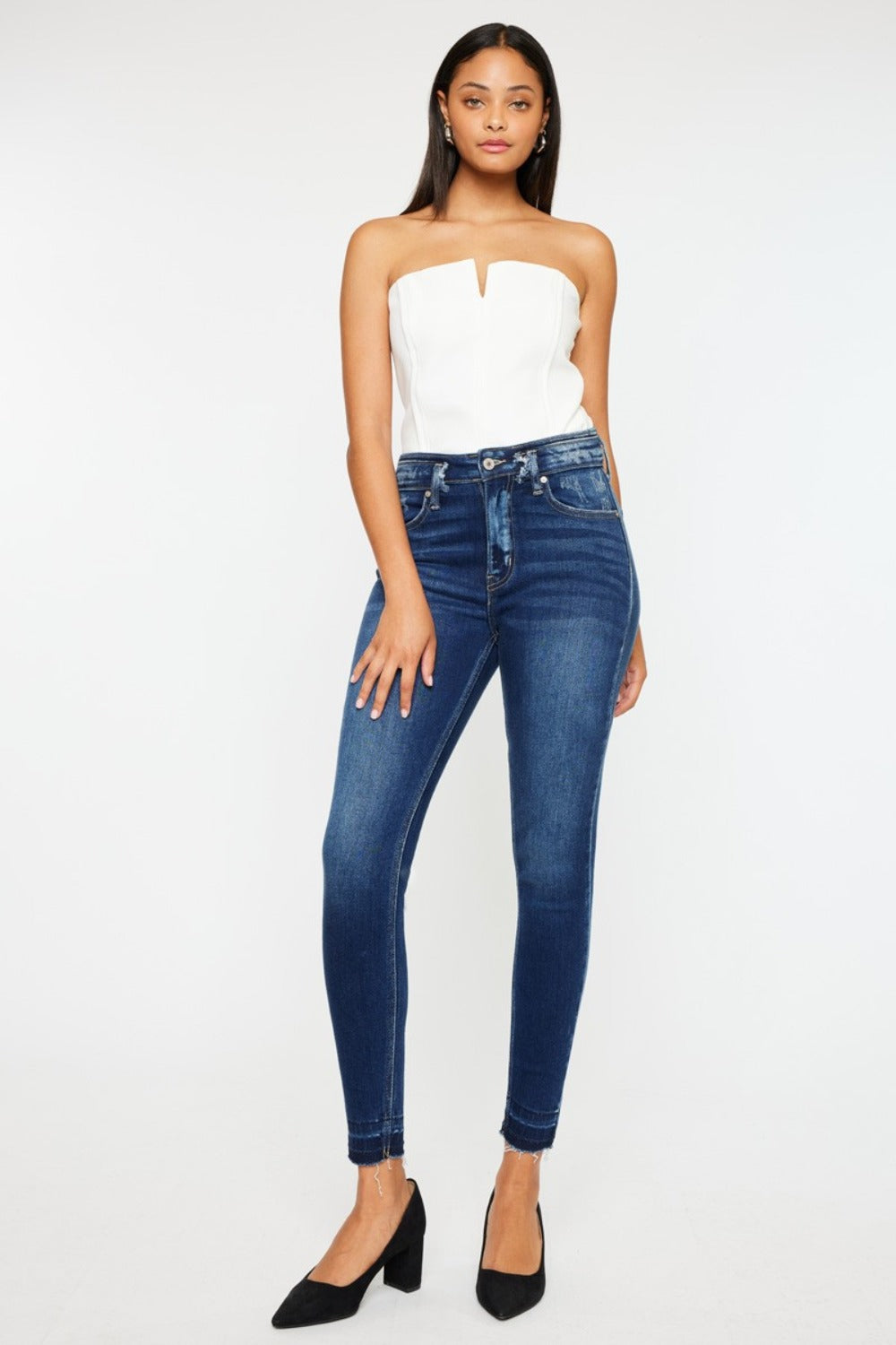Kancan Full Size High Rise Ankle Skinny Jeans 
