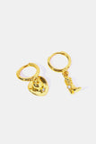 Hat & Boot Shape Asymmetrical Copper 14K Gold Plated Earrings 