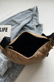 Quilted Adjustable Strap Crossbody Bag 