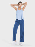 Millennia Slit Spaghetti Strap Scoop Neck Active Cami 