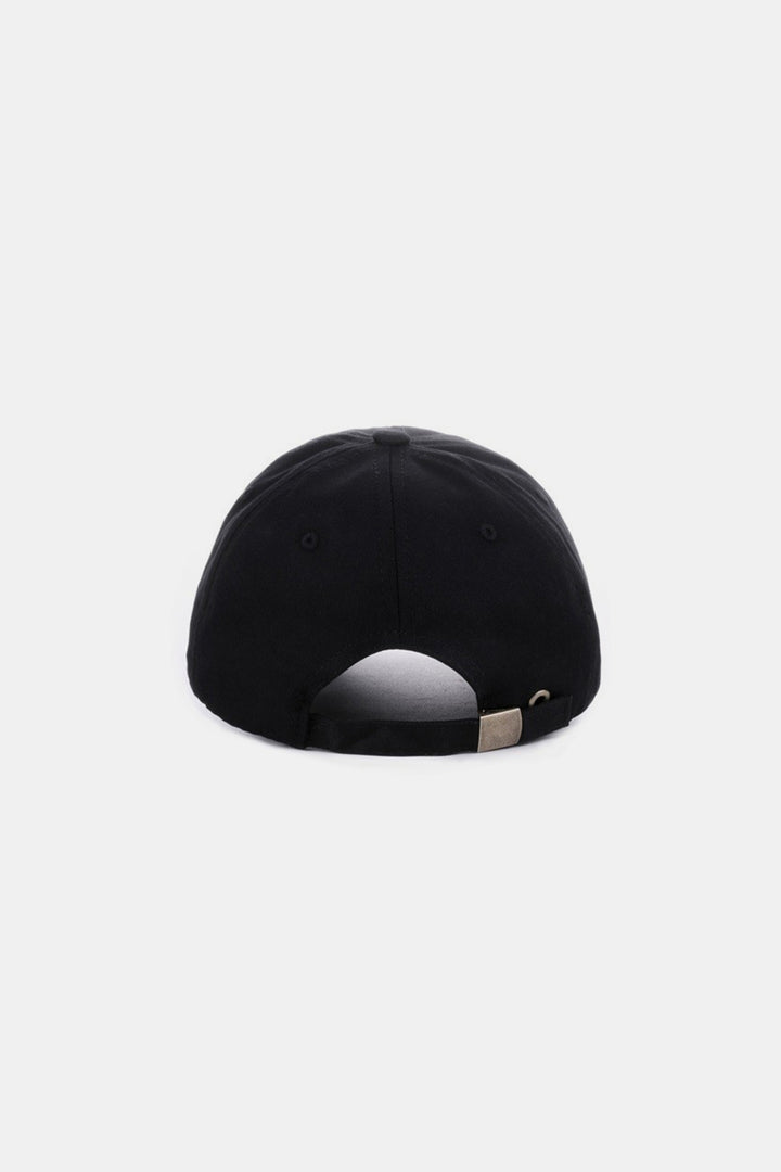 Zenana Ribbon Bow Chenille Patch Baseball Cap 