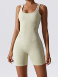Basic Bae Ribbed Sleeveless Active Romper 