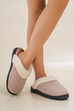 Thermal Faux Fur Round Toe Slippers 