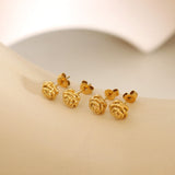 Titanium Steel Rose Stud Earrings 