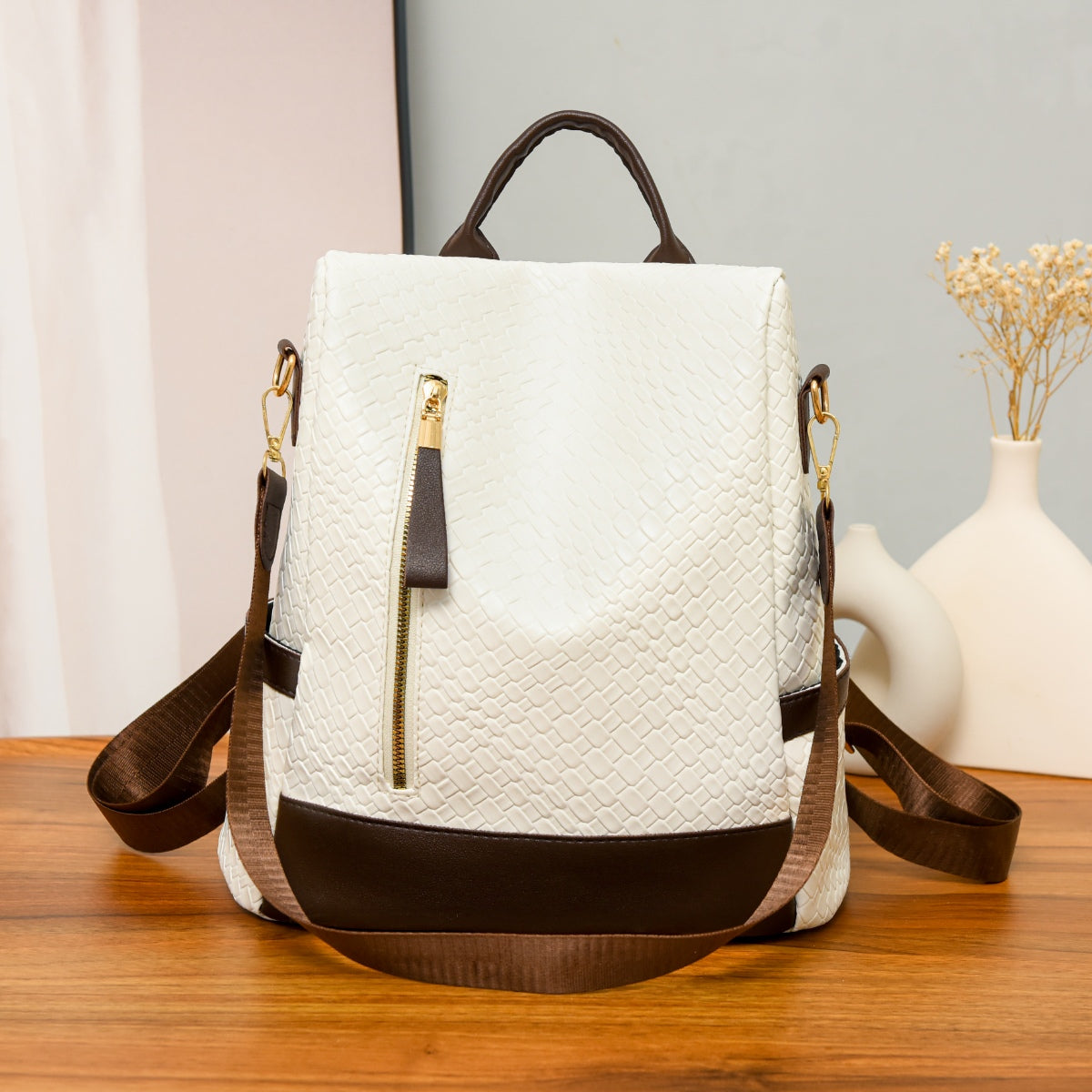 PU Leather Backpack Bag 