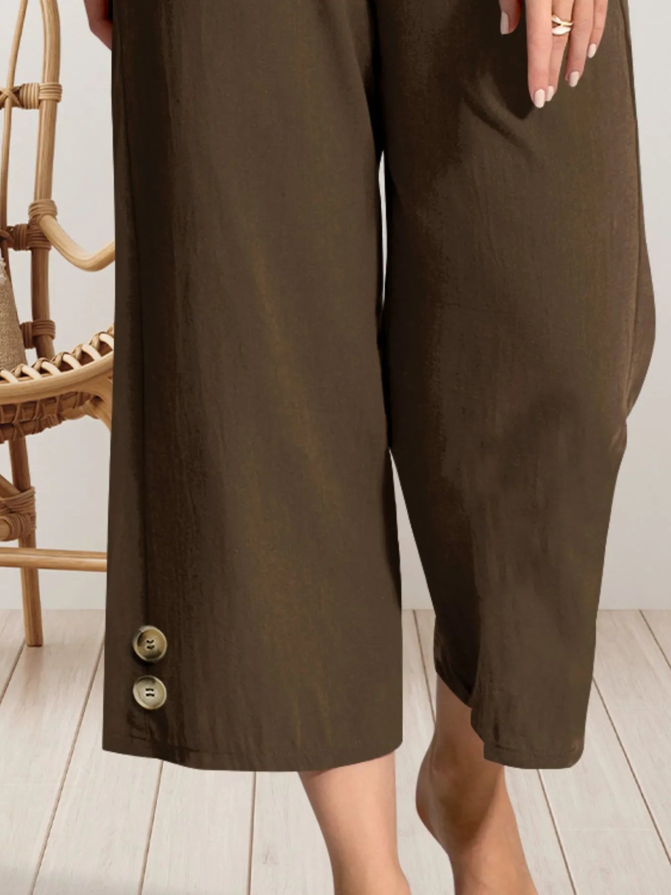 Wide Leg Cropped Pants 