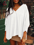 Johnny Collar Three-Quarter Sleeve Blouse 