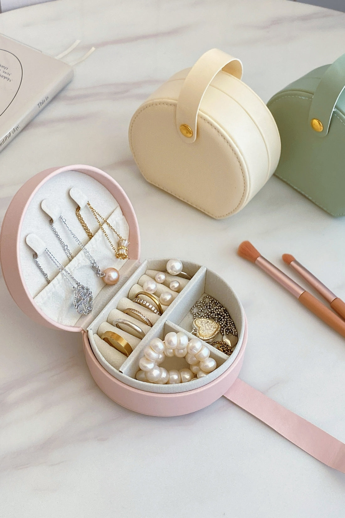 PU Leather Travel Jewelry Box 