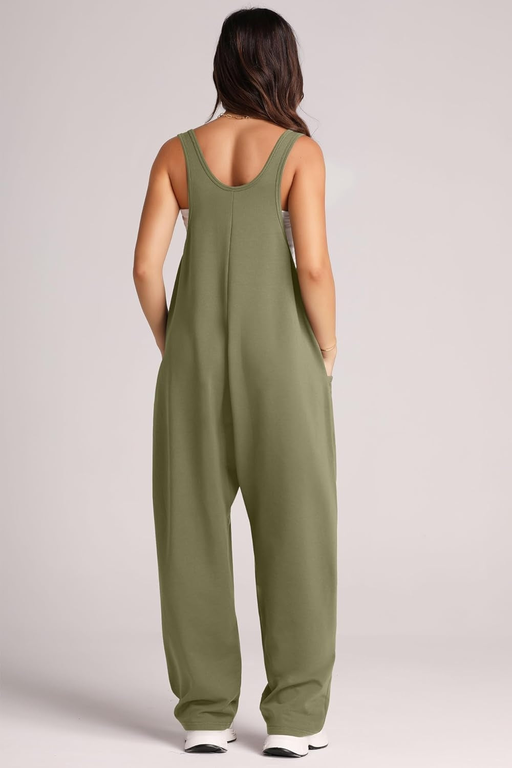 Lovelet Wide Strap Jumpsuit with Pockets 