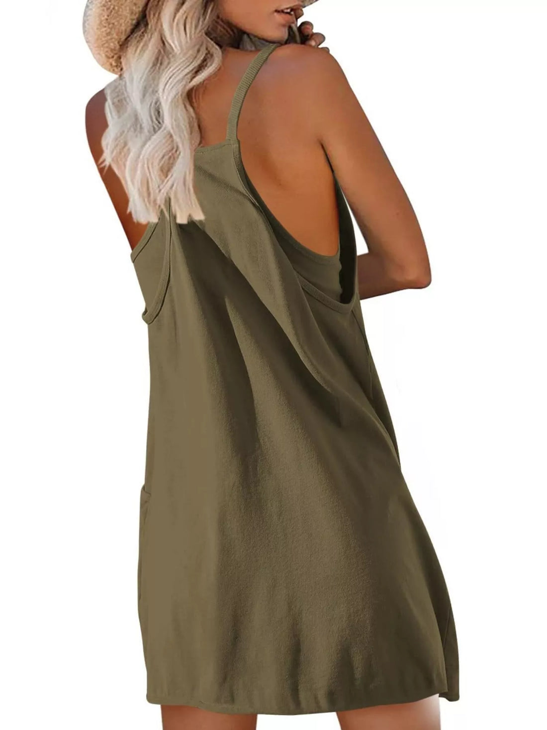 Full Size Scoop Neck Cami Dress and Shorts Plus Size Two Piece Dresses