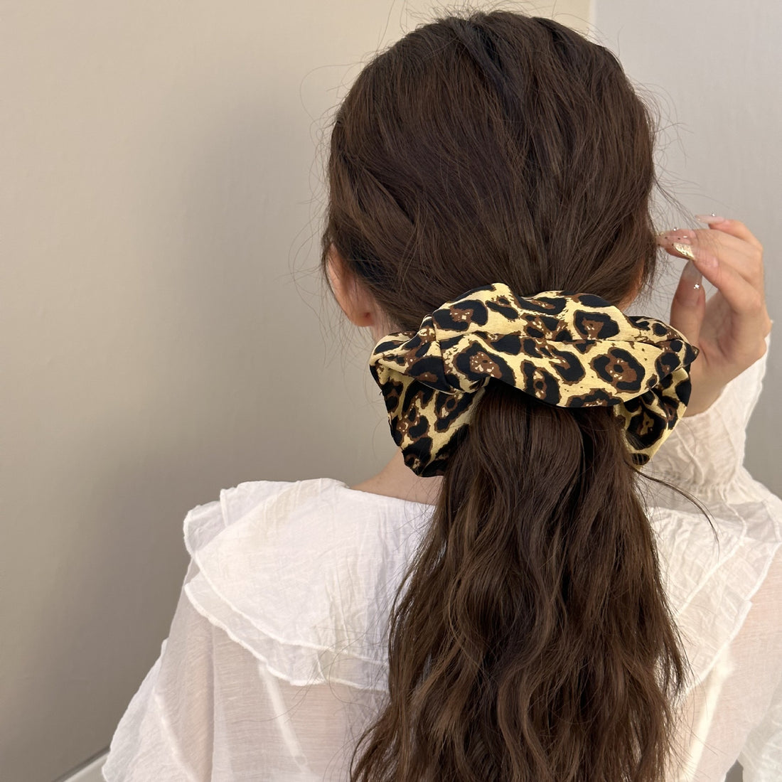 Leopard Elastic Hair Scrunchy 