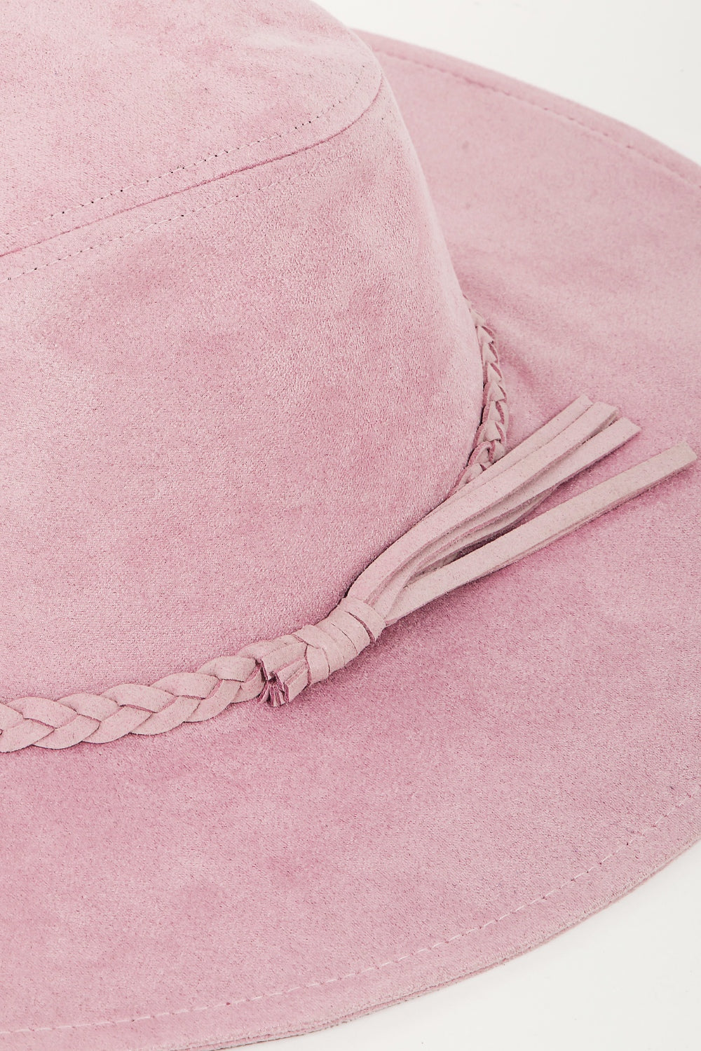 Fame Braided Faux Suede Hat 