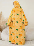 Fuzzy Pocketed Long Sleeve Hooded Lounge Dress Lingerie & Nightwear