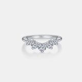 Inlaid Moissanite 925 Sterling Silver Ring 