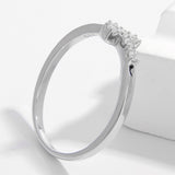 925 Sterling Silver Zircon Cross Ring 