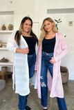 Double Take Full Size Open Front Longline Cardigan 