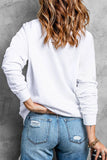 Pumpkin & Ghost Round Neck Long Sleeve Sweatshirt 
