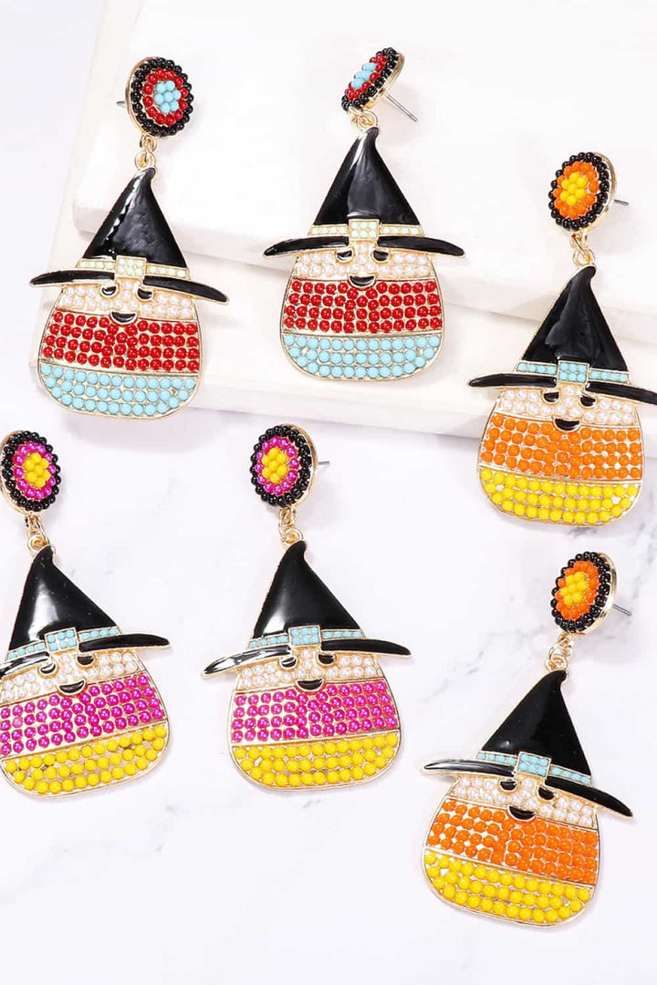 Witch's Hat Shape Synthetic Pearl Dangle Earrings 