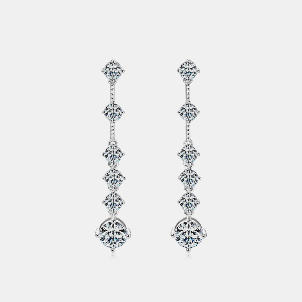 4 Carat Moissanite 925 Sterling Silver Earrings 