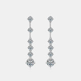 4 Carat Moissanite 925 Sterling Silver Earrings 