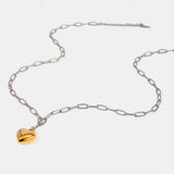 Stainless Steel Heart Pendant Necklace 