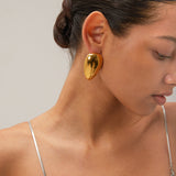 Stainless Steel Teardrop Stud Earrings 