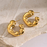 Stainless Steel C-Hoop Earrings 