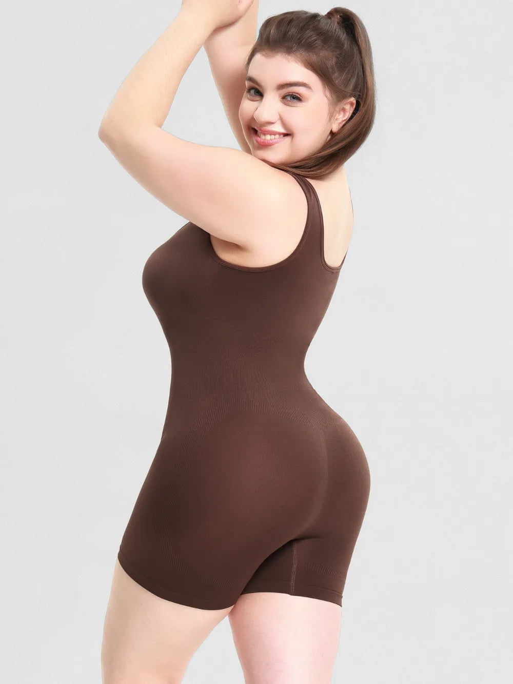 Scoop Neck Wide Strap Shaping Romper Lingerie & Nightwear